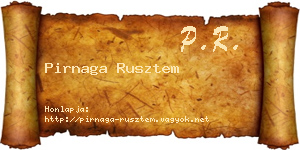 Pirnaga Rusztem névjegykártya
